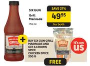 Six Gun Grill Marinade-750ml