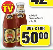 All Gold Tomato Sauce-For 2 x 700ml