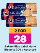 Bakers Blue Label Marie Biscuits Assorted-For 2 x 200g
