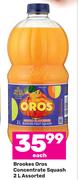 Brookes Oros Concentrate Squash Assorted-2L Each