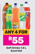 Soft Drinks Assorted-For 4 x 1.5L