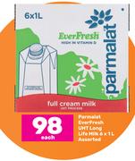 Parmalat Everfresh UHT Long Life Milk Assorted-6 x 1L Each