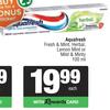 Aquafresh Fresh & Mint, Herbal, Lemon Mint Or Mild & Minty Toothpaste-100ml Each