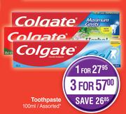 Colgate Toothpaste Assorted-For 1 x 100ml