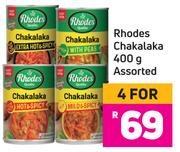 Rhodes Chakalaka Assorted-For 4 x 400g
