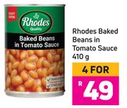 Rhodes Baked Beans In Tomato Sauce-For 4 x 410g