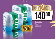 Castle Lite Cans-For 2 x 6 x 500ml