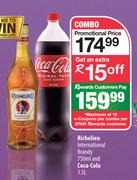 Richelieu International Brandy 750ml & Coca Cola 1.5L-Combo