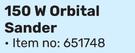 Ryobi 150W Orbital Sander-Each