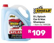 Shield Splash Car & Wax Shampoo-5Ltr