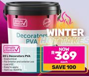Simple Choice Decorators PVA-20LTR Each