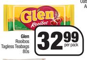 Glen Rooibos Tagless Teabags-80s Per Pack