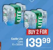 Castle Lite Cans-For 2 x 6 x 500ml
