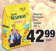 Nespray Fortigrow Milk Powder-400g Each