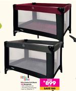 Little One Vito Camp Cot Black Or Burgundy-Each