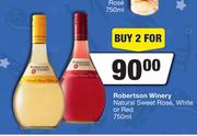 Robertson Winery Natural Sweet Rose, White Or Red-For 2 x 750ml