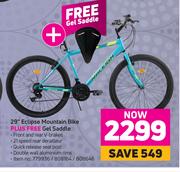 Raleigh 29" Eclipse Mountain Bike Plus Free Gel Saddle