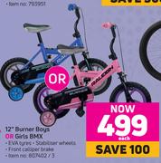 Raleigh 12" Burner Boys Or Girls BMX-Each