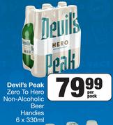 Devil's Peak Zero To Hero Non-Alcoholic Beer Handies 6 x 330ml-Per Pack