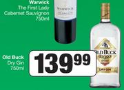Old Buck Dry Gin-750ml
