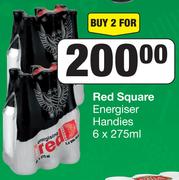 Red Square Energiser Handies 6 x 275ml-For 2