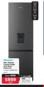 Hisense 263L Bottom Freezer Fridge With Water Dispenser H370BIT-WD