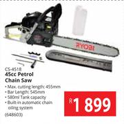 Ryobi 45cc Petrol Chain Saw CS-4518