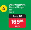 Sally Williams Almond Nougat Box-400g Each