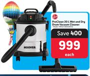 Hoover Pro Clean 20L Wet & Dry Drum Vacuum Cleaner HWD21