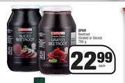 Spar Beetroot Grated Or Sliced-780g Each