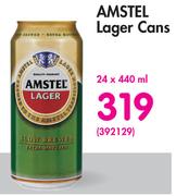 Amstel Lager Cans-24 x 440ml