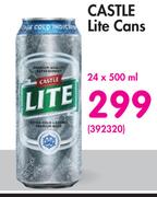 Castle Lite Cans-24 x 500ml