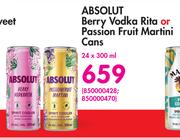 Absolut Berry Vodka Rita Or Passion Fruit Martini Cans-24 x 300ml