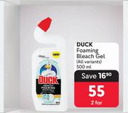 Duck Foaming Bleach Gel (All Variants)-For 2 x 500ml