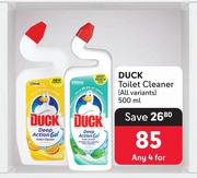 Duck Toilet Cleaner (All Variants)-For 4 x 500ml