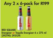 Red Square Energizer Or Tequila Energizer-2 x 6 x 275ml