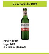Devil's Peak Lager NRB-2 x 6 x 330ml