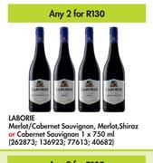 Laborie Merlot/Cabernet Sauvignon, Merlot, Shiraz Or Cabernet Sauvignon-For 2 x 750ml
