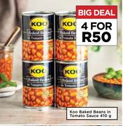 Koo Baked Beans In Tomato Sauce-For 4 x 410g