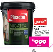 Plascon 20L Micatex Paint