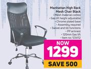Manhattan High Back Mesh Chair Black