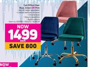 Cali Office Chair Blue,Green Or Pink-Each