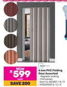 Mainstays 6mm PVC Folding Door Assorted-Each