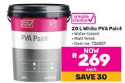 Simple Choice 20L White PVA Paint