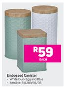 Embossed Canister-Each
