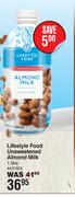 Lifestyle Food Unsweetened Almond Milk-1L