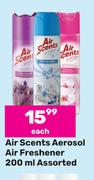 Air Scents Aerosol Air Freshner Assorted-200ml Each