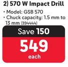 Bosch 570W Impact Drill