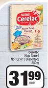 Nestle Cerelac Kids Cereal No 1, 2 Or 3 Assorted-250g Each
