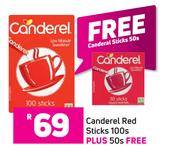 Canderel Red Sticks-100s Plus 50s Free